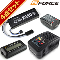 G FORCE �W�[�t�H�[�X Noir LiPo 7.4V 2250mAh �d���K�� �~�jS ���|�o�b�e���[  4�_�Z�b�g