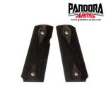 PANDORA ARMS 木製グリップ 東京マルイ ガスブロ V10 用（チェッカー 樺材 ダークブラウン）｜AWG-441
