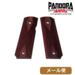PANDORA ARMS 木製グリップ 東京マルイ ガスブロ V10 用（チェッカー 樺材 レッド） メール便 対応商品