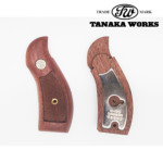 タナカワークス 木製グリップ＋Weight S&W Kフレーム・ラウンドバット 用（ウォールナット チェッカー）