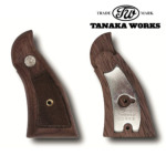 タナカワークス 木製グリップ＋Weight S&W Kフレーム・スクエアバット 用（ウォールナット チェッカー）